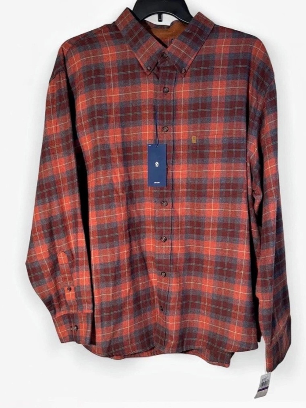 NWT-IZOD Stratton Flannel Plaid Red & Blue 2XB